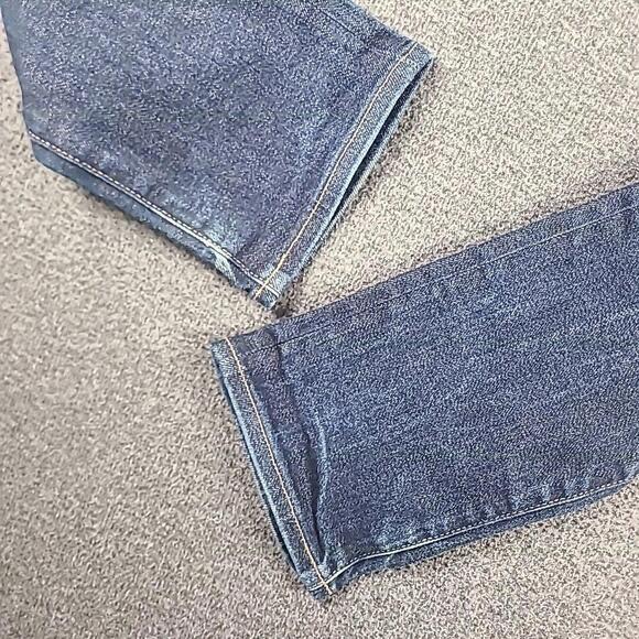 Uniqlo Selvedge Jeans Mens 34x33 Raw Japanese Kaihara Fabric Slim Straight Low - Picture 8 of 9